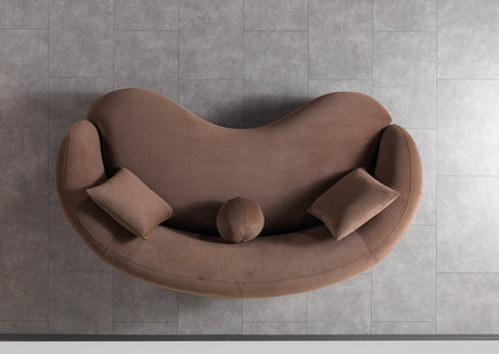 Bonita Coffee Velvet Loveseat from Nova Furniture - Luna Furniture