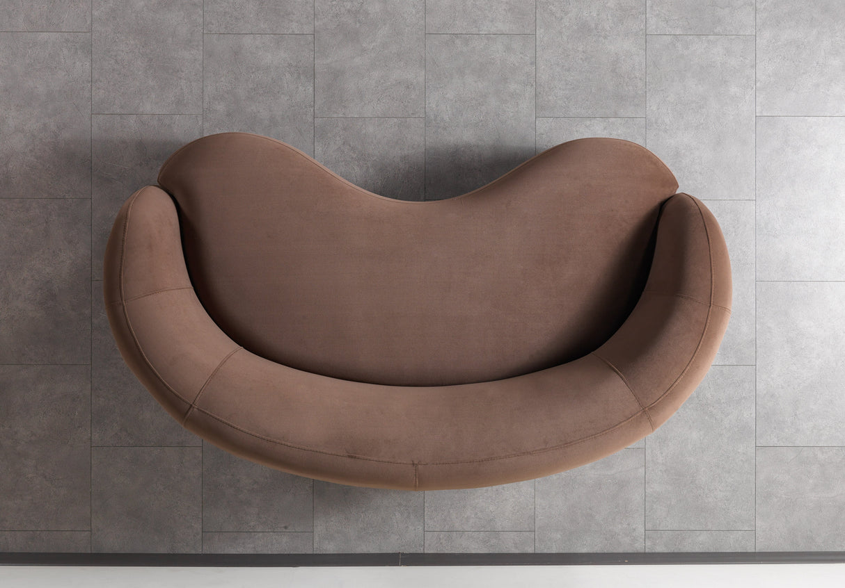 Bonita Coffee Velvet Loveseat from Nova Furniture - Luna Furniture