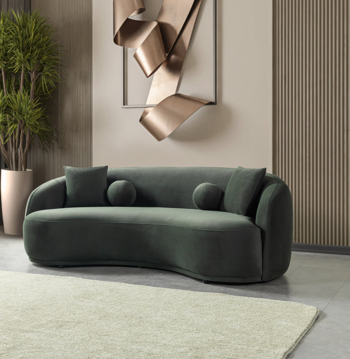 Bonita Green Velvet Living Room Set from Nova Furniture - Luna Furniture