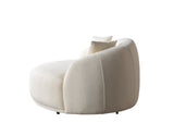 Bonita Ivory Boucle Round Sofa from Nova Furniture - Luna Furniture
