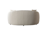 Bonita Ivory Boucle Round Sofa from Nova Furniture - Luna Furniture