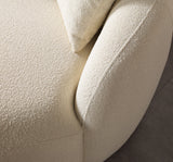 Bonita Ivory Boucle Round Sofa from Nova Furniture - Luna Furniture
