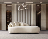 Bonita Ivory Boucle Sofa Chaise from Nova Furniture - Luna Furniture