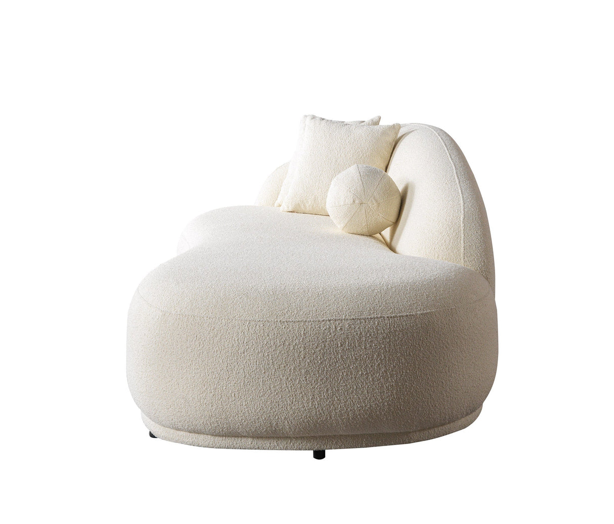 Bonita Ivory Boucle Sofa Chaise from Nova Furniture - Luna Furniture