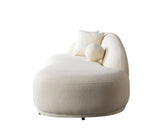 Bonita Ivory Boucle Sofa Chaise from Nova Furniture - Luna Furniture