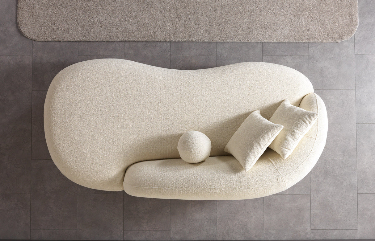 Bonita Ivory Boucle Sofa Chaise from Nova Furniture - Luna Furniture