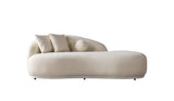 Bonita Ivory Boucle Sofa Chaise from Nova Furniture - Luna Furniture