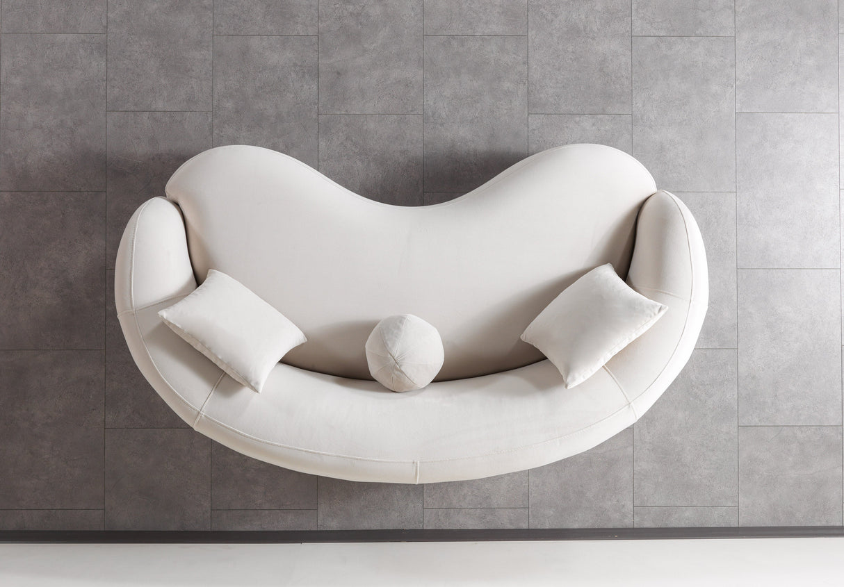Bonita Ivory Velvet Sofa & Loveseat from Nova Furniture - Luna Furniture