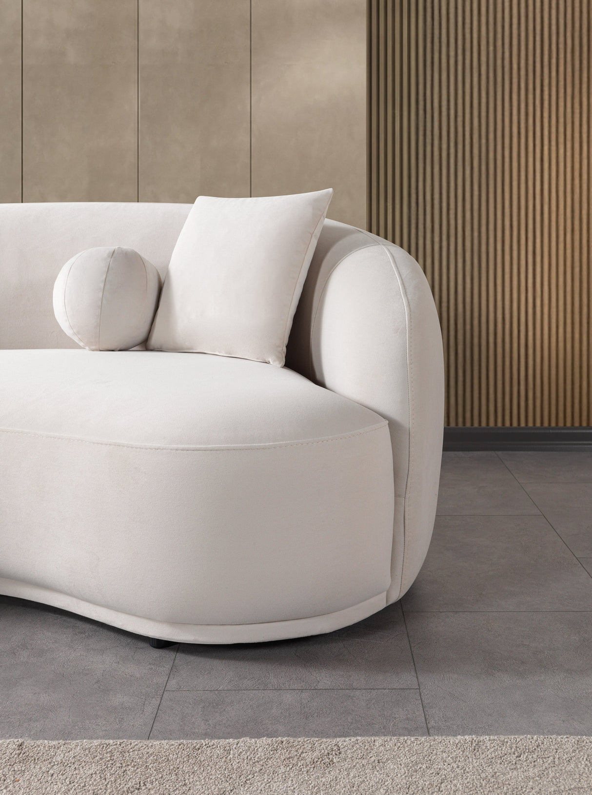 Bonita Ivory Velvet Sofa & Loveseat from Nova Furniture - Luna Furniture