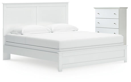 Bostwick Shoals King Panel Bed and Chest from Ashley - Luna Furniture