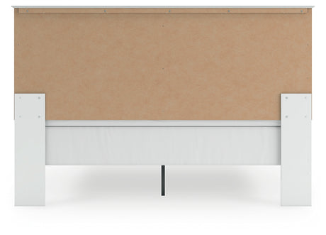 Bostwick Shoals King Panel Bed with Mirrored Dresser and Chest in White from Ashley - Luna Furniture