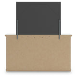 Bostwick Shoals King Panel Bed with Mirrored Dresser in White from Ashley - Luna Furniture