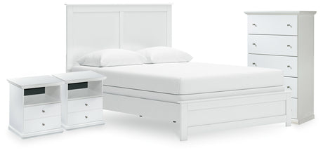 Bostwick Shoals Queen Panel Bed, Chest and 2 Nightstands from Ashley - Luna Furniture