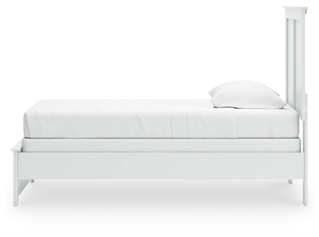 Bostwick Shoals Twin Panel Bed with Dresser and Nightstand in White from Ashley - Luna Furniture