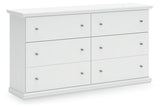Bostwick Shoals Twin Panel Bed with Dresser in White from Ashley - Luna Furniture