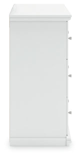 Bostwick Shoals Twin Panel Bed with Dresser in White from Ashley - Luna Furniture