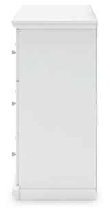 Bostwick Shoals Twin Panel Bed with Dresser in White from Ashley - Luna Furniture