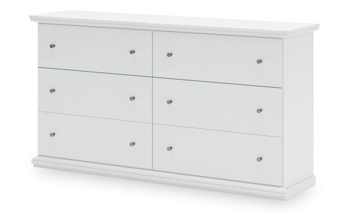 Bostwick Shoals Twin Panel Bed with Dresser in White from Ashley - Luna Furniture