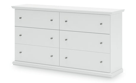 Bostwick Shoals Twin Panel Bed with Dresser in White from Ashley - Luna Furniture