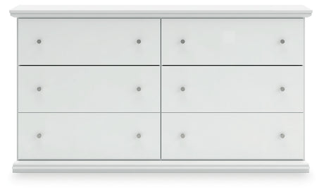 Bostwick Shoals Twin Panel Bed with Dresser in White from Ashley - Luna Furniture