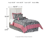 Bostwick Shoals Twin Panel Headboard Bed with Dresser in White from Ashley - Luna Furniture