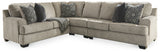 Bovarian Stone 3-Piece Sectional with Ottoman from Ashley - Luna Furniture