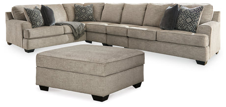 Bovarian Stone 4-Piece Sectional with Ottoman from Ashley - Luna Furniture