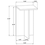 Bowdoin Gray Genuine Marble Accent Side Table from Coaster - Luna Furniture