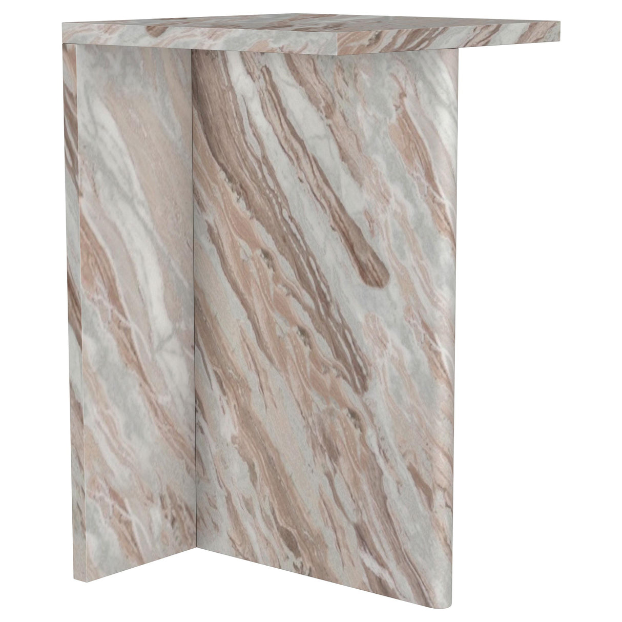 Bowdoin Gray Genuine Marble Accent Side Table from Coaster - Luna Furniture