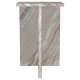 Bowdoin Gray Genuine Marble Accent Side Table from Coaster - Luna Furniture