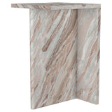 Bowdoin Gray Genuine Marble Accent Side Table from Coaster - Luna Furniture