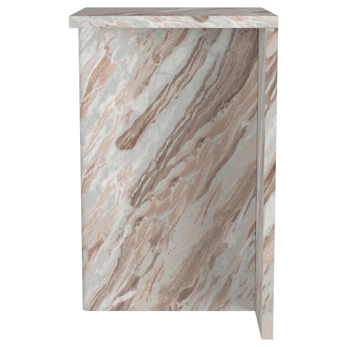 Bowdoin Gray Genuine Marble Accent Side Table from Coaster - Luna Furniture