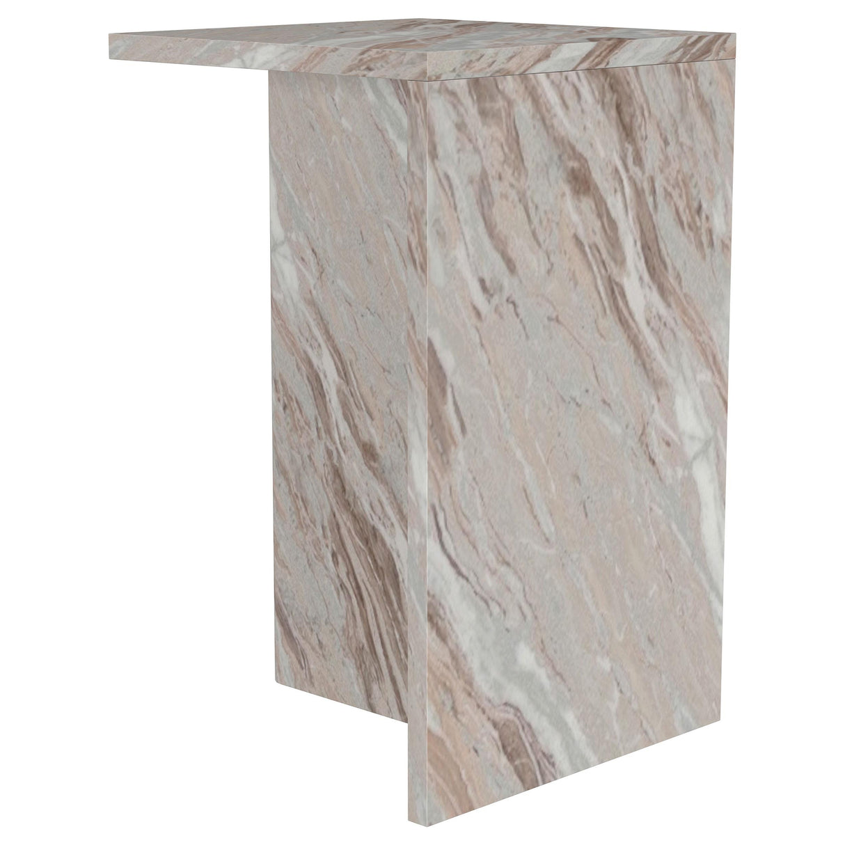 Bowdoin Gray Genuine Marble Accent Side Table from Coaster - Luna Furniture