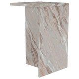 Bowdoin Gray Genuine Marble Accent Side Table from Coaster - Luna Furniture