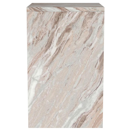 Bowdoin Gray Genuine Marble Accent Side Table from Coaster - Luna Furniture