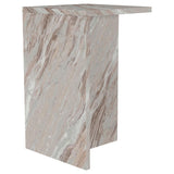 Bowdoin Gray Genuine Marble Accent Side Table from Coaster - Luna Furniture