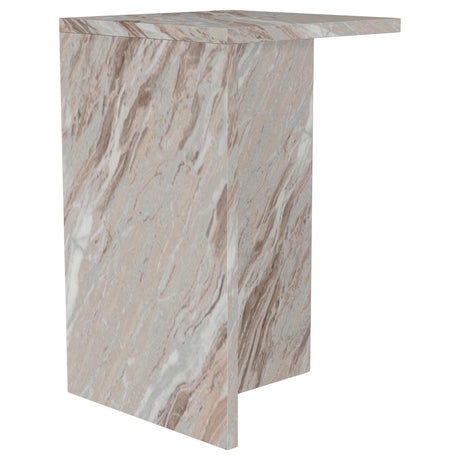 Bowdoin Gray Genuine Marble Accent Side Table from Coaster - Luna Furniture