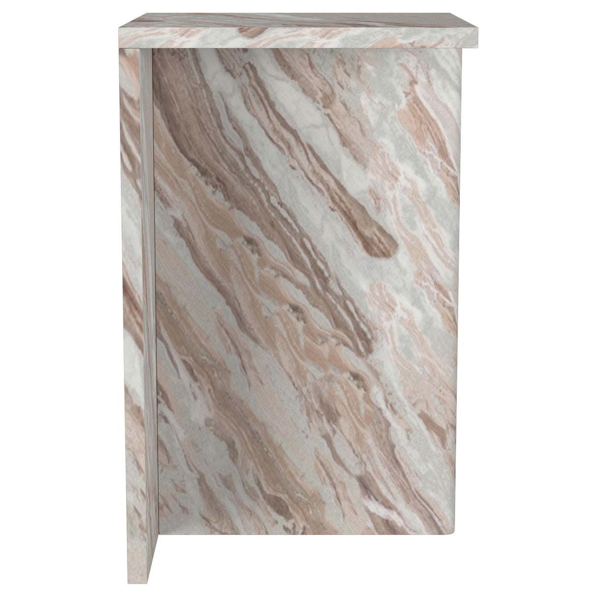 Bowdoin Gray Genuine Marble Accent Side Table from Coaster - Luna Furniture