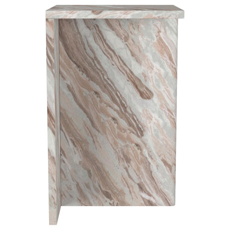 Bowdoin Gray Genuine Marble Accent Side Table from Coaster - Luna Furniture