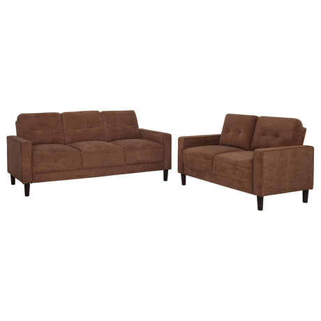 Bowen Rust 2-Piece Fabric Upholstered Track Arm Living Room Set from Coaster - Luna Furniture