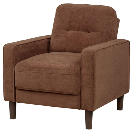 Bowen Rust Fabric Upholstered Track Arm Accent Chair from Coaster - Luna Furniture