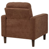 Bowen Rust Fabric Upholstered Track Arm Accent Chair from Coaster - Luna Furniture