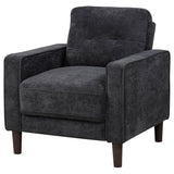Bowen Gray Fabric Upholstered Track Arm Chair from Coaster - Luna Furniture
