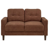 Bowen Rust Fabric Upholstered Track Arm Loveseat from Coaster - Luna Furniture