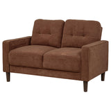 Bowen Rust Fabric Upholstered Track Arm Loveseat from Coaster - Luna Furniture