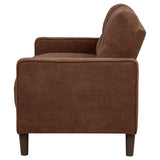Bowen Rust Fabric Upholstered Track Arm Loveseat from Coaster - Luna Furniture