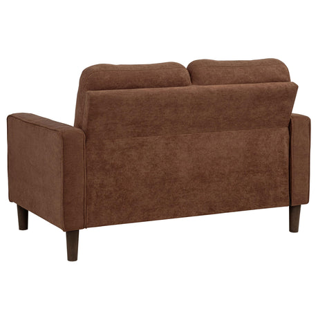 Bowen Rust Fabric Upholstered Track Arm Loveseat from Coaster - Luna Furniture