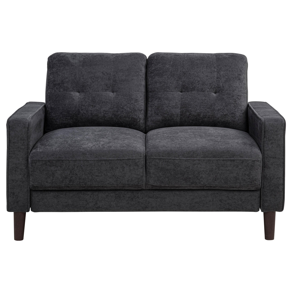 Bowen Gray Fabric Upholstered Track Arm Loveseat from Coaster - Luna Furniture