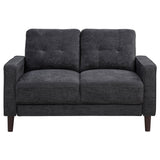 Bowen Gray Fabric Upholstered Track Arm Loveseat from Coaster - Luna Furniture