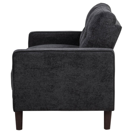 Bowen Gray Fabric Upholstered Track Arm Loveseat from Coaster - Luna Furniture